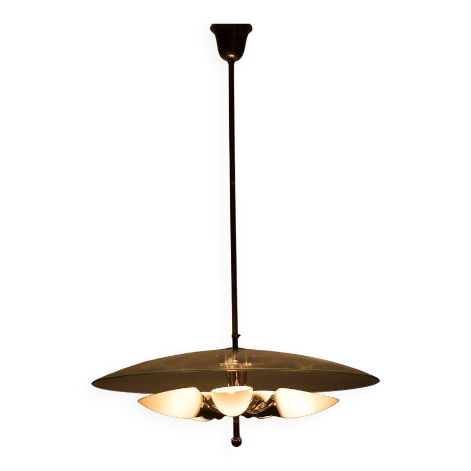 Italian Brass Pendant Lamp, 1950s