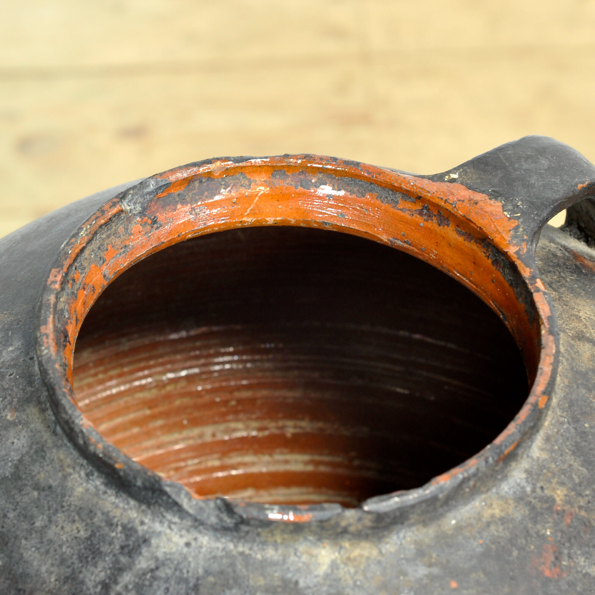 Antique earthenware pot from Moldova, circa 1850
