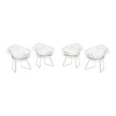Harry Bertoia for Knoll. Set of 4 "Diamond" chairs. 1970s.
