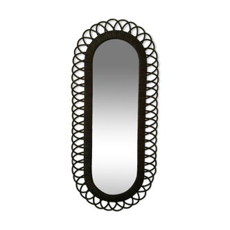 Rattan mirror 60s