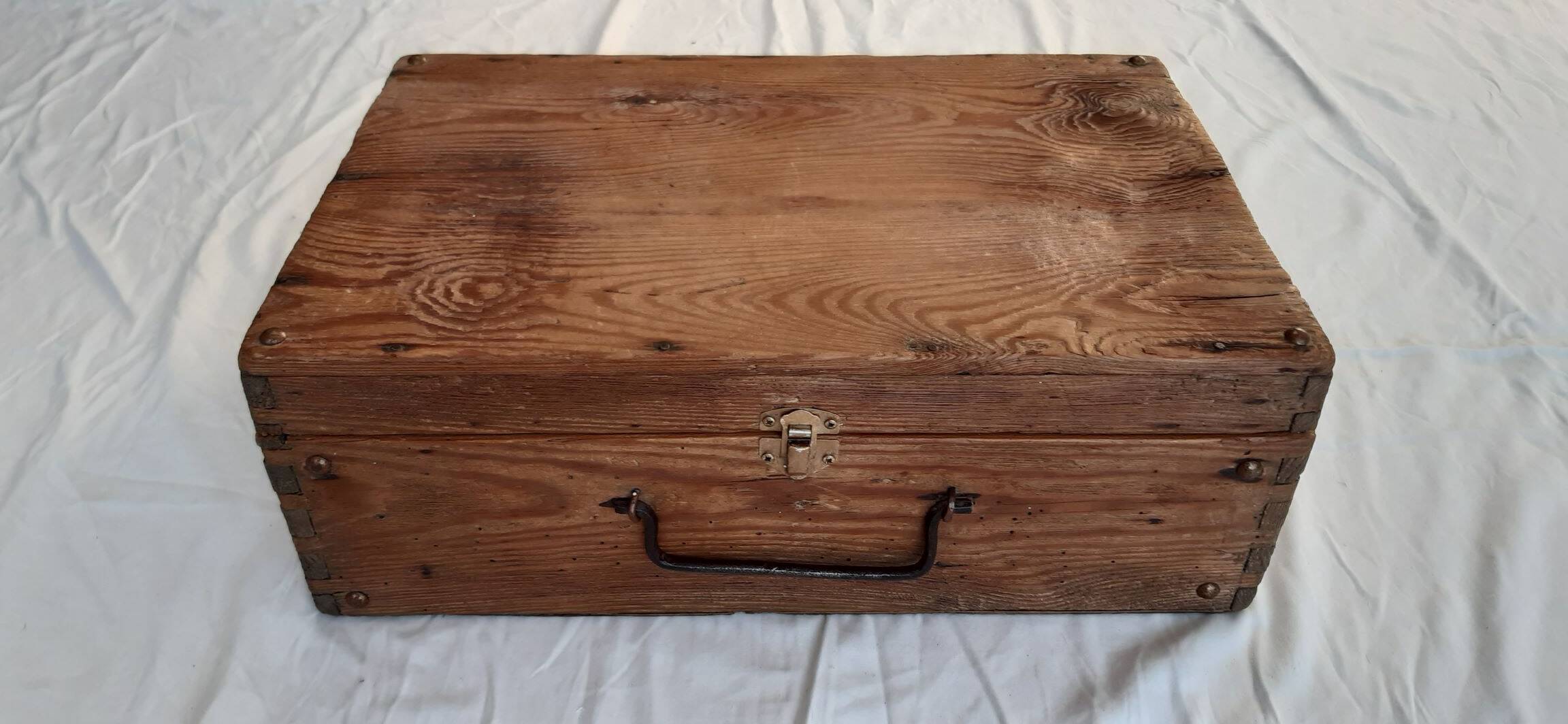 Old wooden suitcase