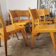 Set of 10 vintage theater chairs compass feet