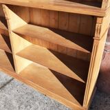 Pine bookcase (251 x 49 x height 288 cm)