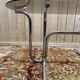 Tubular chrome and smoked glass dining table, 1970