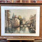Aquarelle encadrée