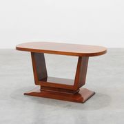 Art Deco Walnut Veneer Coffee Table, Belgium, circa 1920