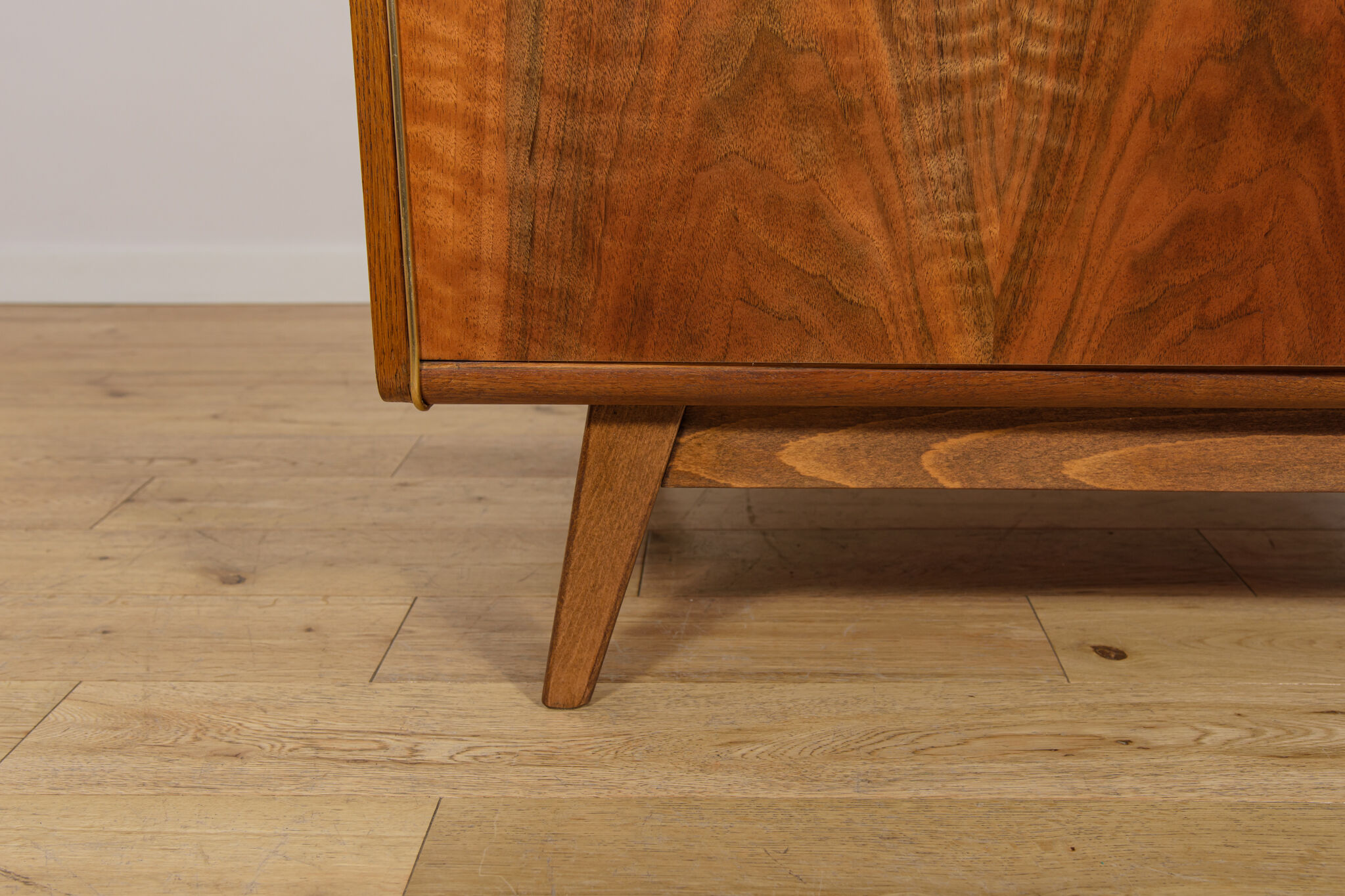 Mid-Century Walnut Wardrobe Designed by Bohumil Landsman for Jitona Soběslav, Czechoslovakia, 1960s