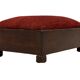 Pouf Art Déco design des années 30, tabouret minimaliste modèle bas.