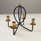 Black & brass four-light candle holder – Gunnar Ander for Ystad-Metall, Sweden, 1950s/1960s