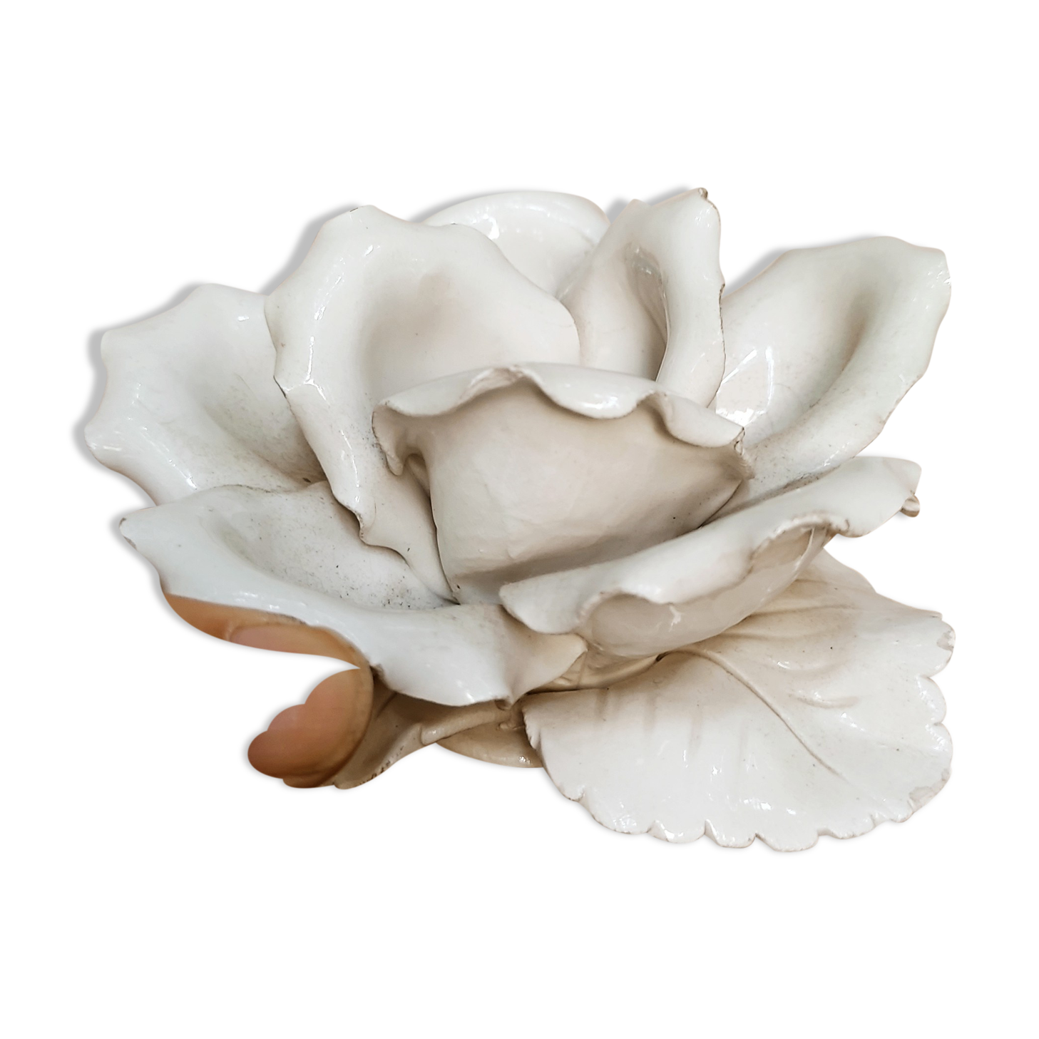 Candlestick pink porcelain shape