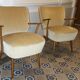 Set of 3 chairs 50s 60s cocktails champagne beige