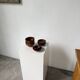 Antique walnut wooden bowls