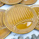 6 asparagus plates in slurry earthenware made in france 1970