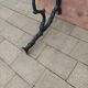 Antique garden bench with cast iron legs