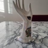 Iridescent white vintage bud vase