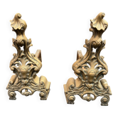 Chenets en Bronze Louis XV