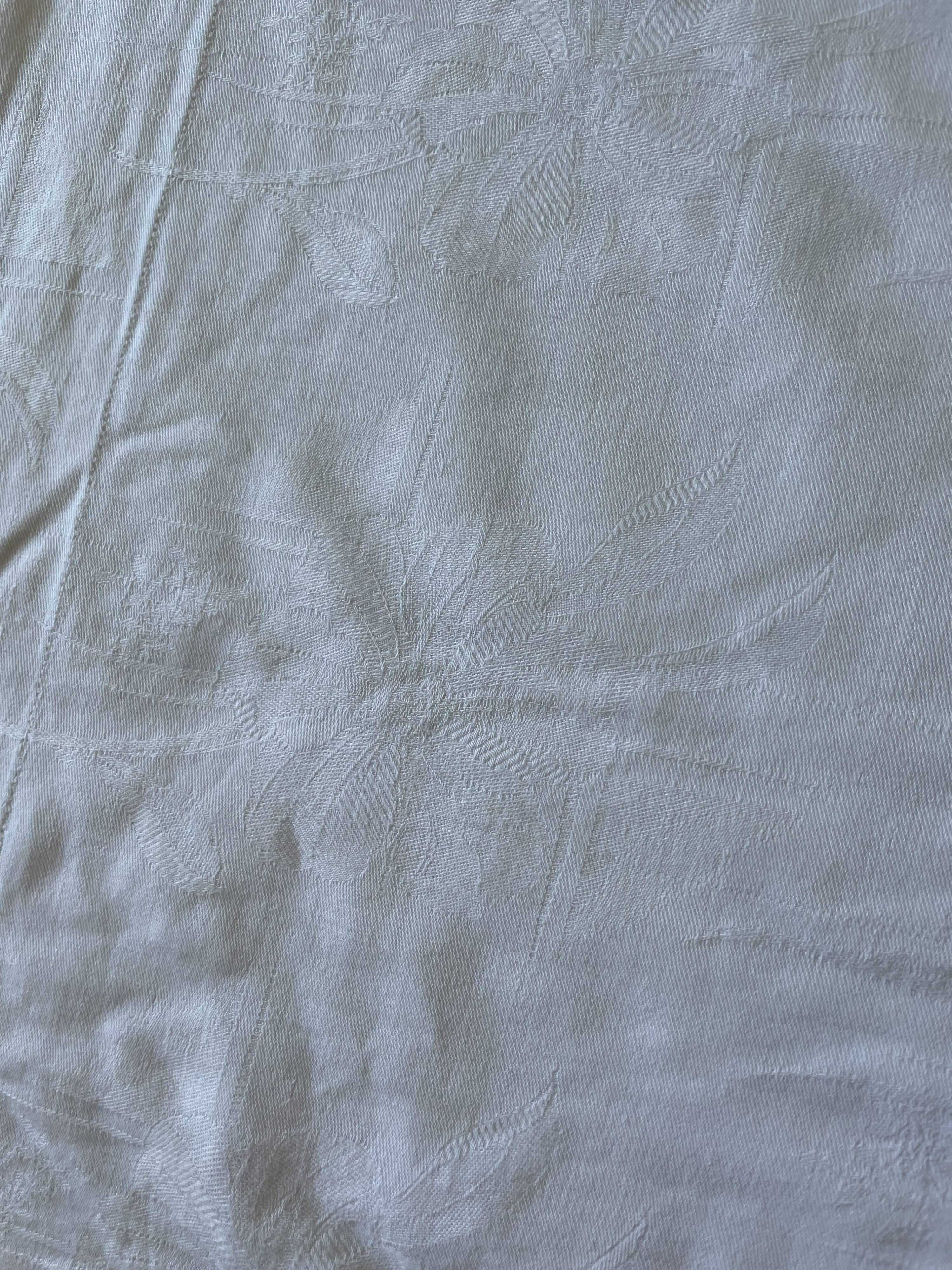 Large vintage pillowcase, retro bedding collection white (1.20)