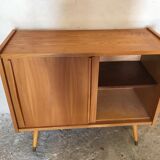 Vintage buffet sliding doors feet compass 1960's