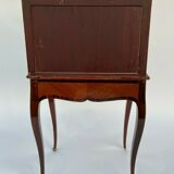 Meuble Napoléon III plaquage XIX eme style Louis XV bronze 2 portes tiroir
