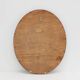 French Burgundy Lacquered Oval Mirror with Gilt Inner Edge, circa 1920