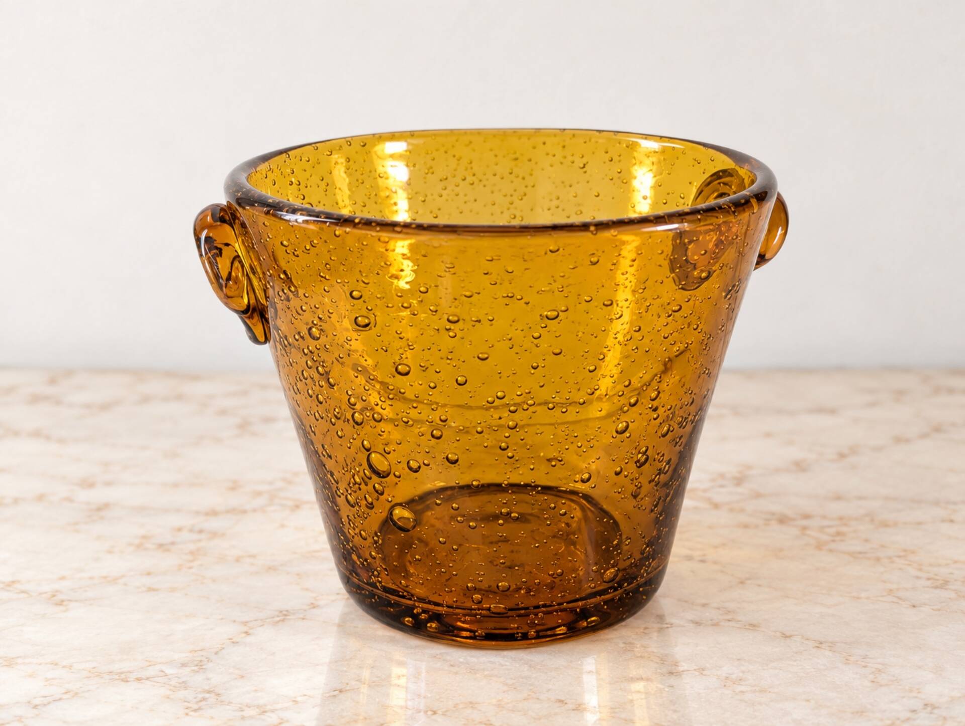 La Rochère – Amber bubble ice bucket from the 1970s