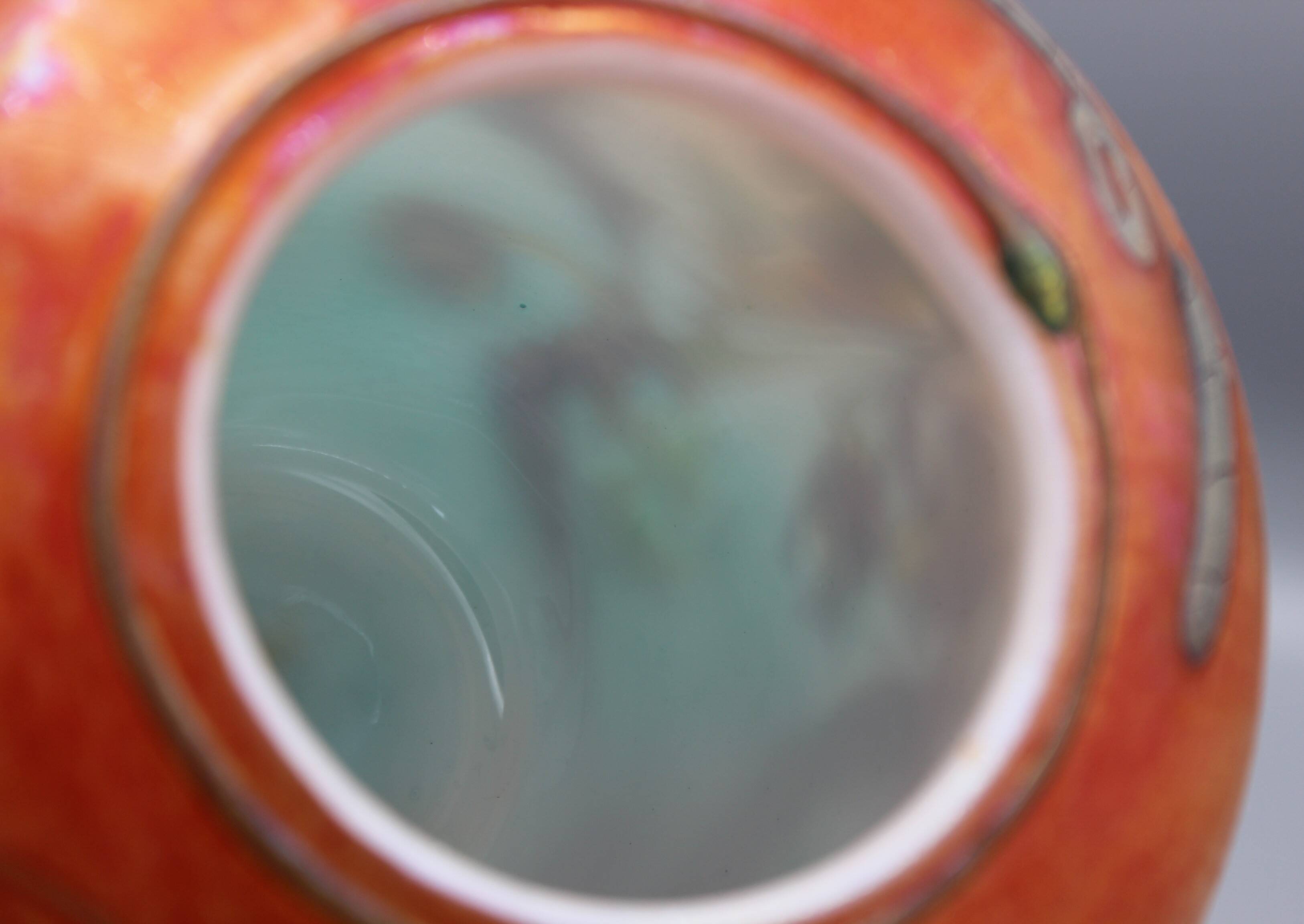 vase en pate verre signe bernard aconito