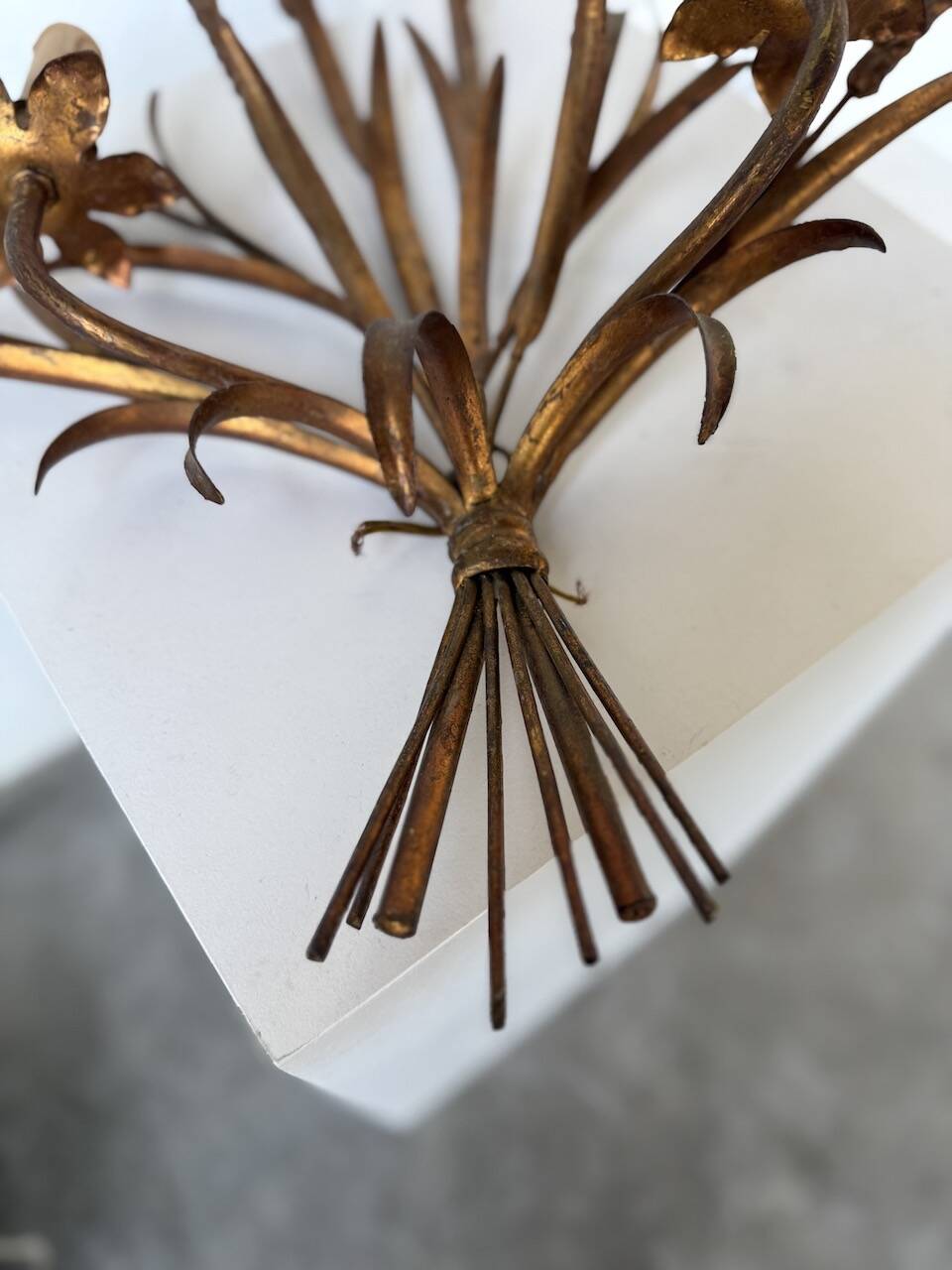 “Ear” wall light in gilded brass