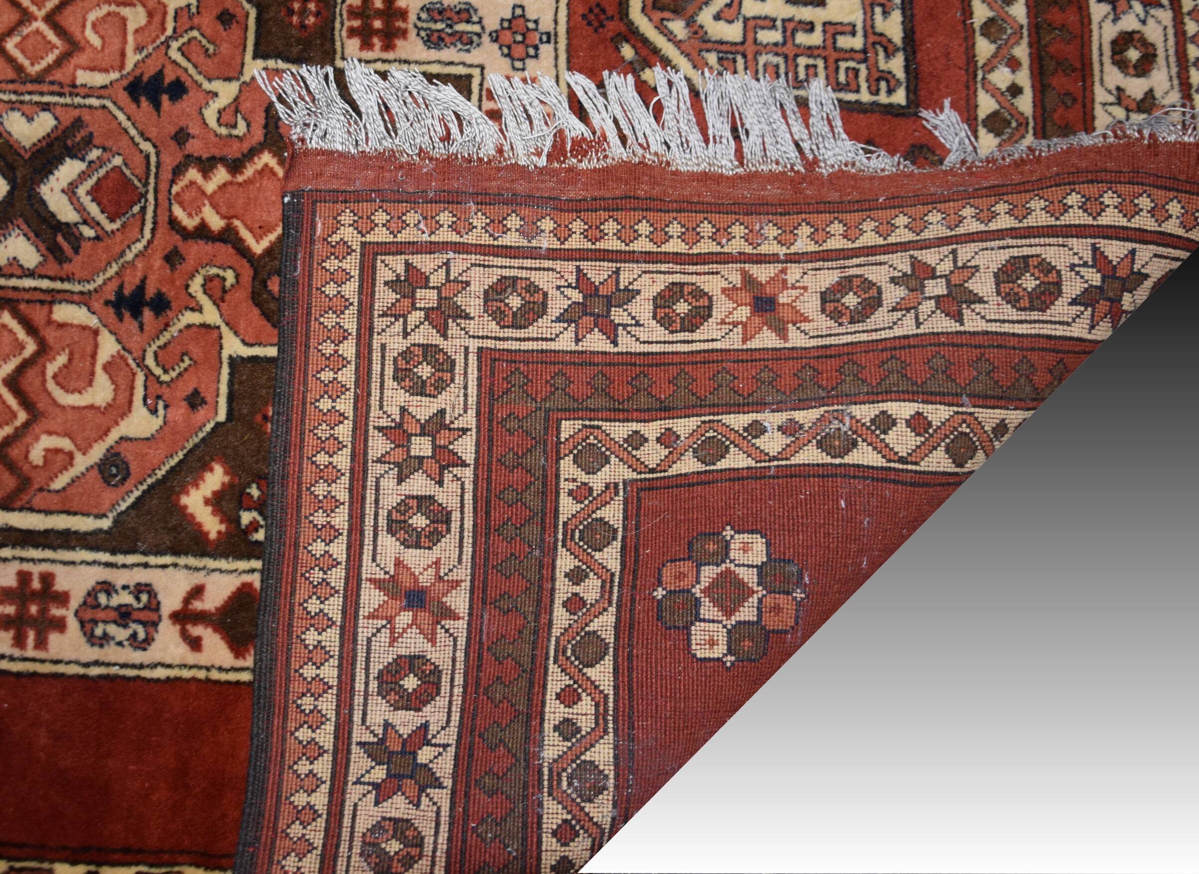 Tapis d'orient kazak afghan – noué main : 127 x 170 cm
