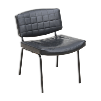 Chaise vintage skai noir