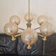 Mid-Century Brass Sputnik Chandelier, Germany, 1970s