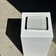 Trio of small rectangular serving dishes white and black Indonesian ceramic 21x16