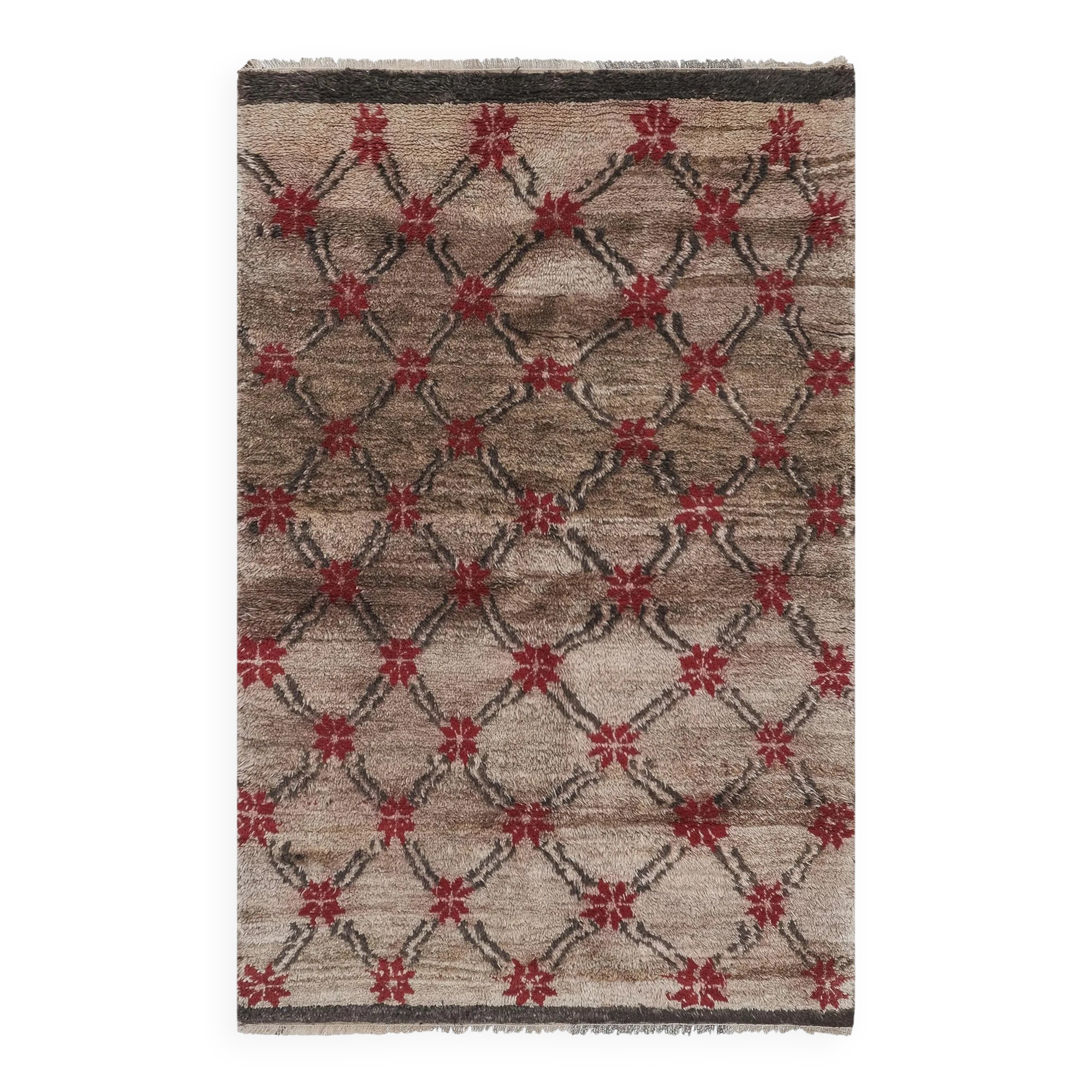 Vintage handmade Turkish rug 127x215 cm