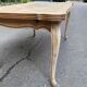 Louis XV extendable dining table renovated in raw wood 220cm