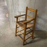 High straw chair for children