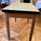 Expandable yellow formica table