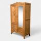 Parisian art deco hotel wardrobe in solid raw oak 1930