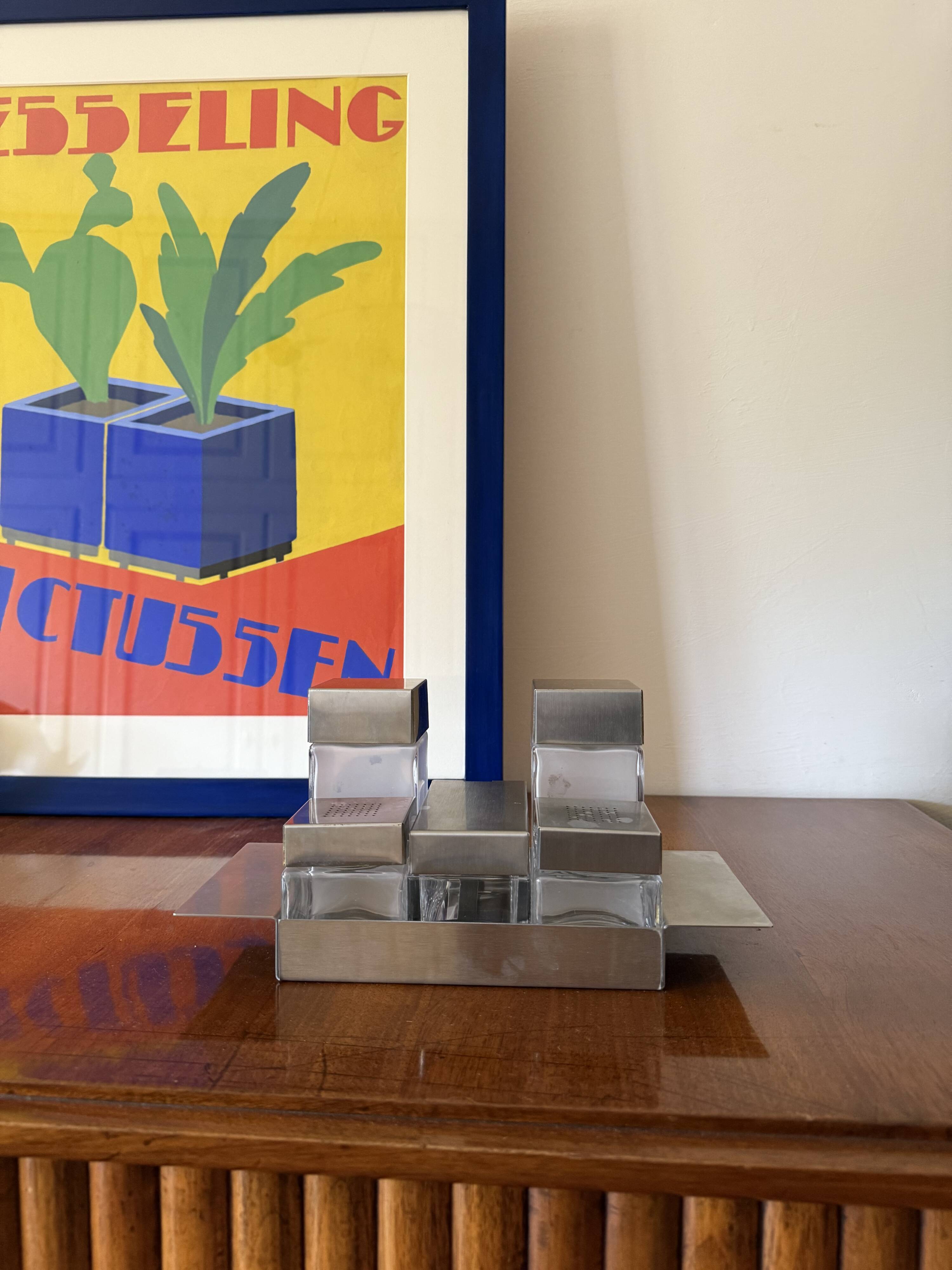 Hollywood regency Cruet-set, Manifattura Zani Italy, 1970s.