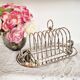 Silver-plated serving dish for foie gras, toast holder.