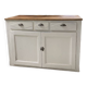 Meuble de métier enfilade patine blanche