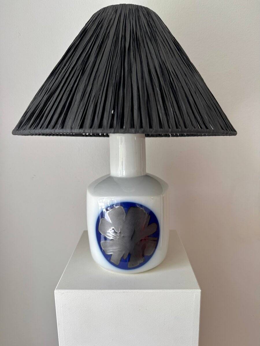 Paire de lampes de table en porcelaine, Bing & Grøndahl, Danemark, années 1960, ensemble de 2.