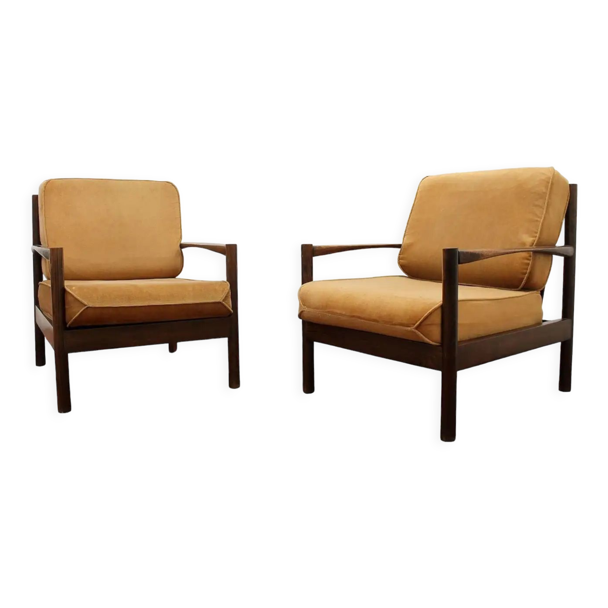 Pair of scandinavian style armchairs, 1980´s