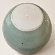 Grand vase boule en grès émaillé céladon – Le Cep, Villenauxe-la-Grand