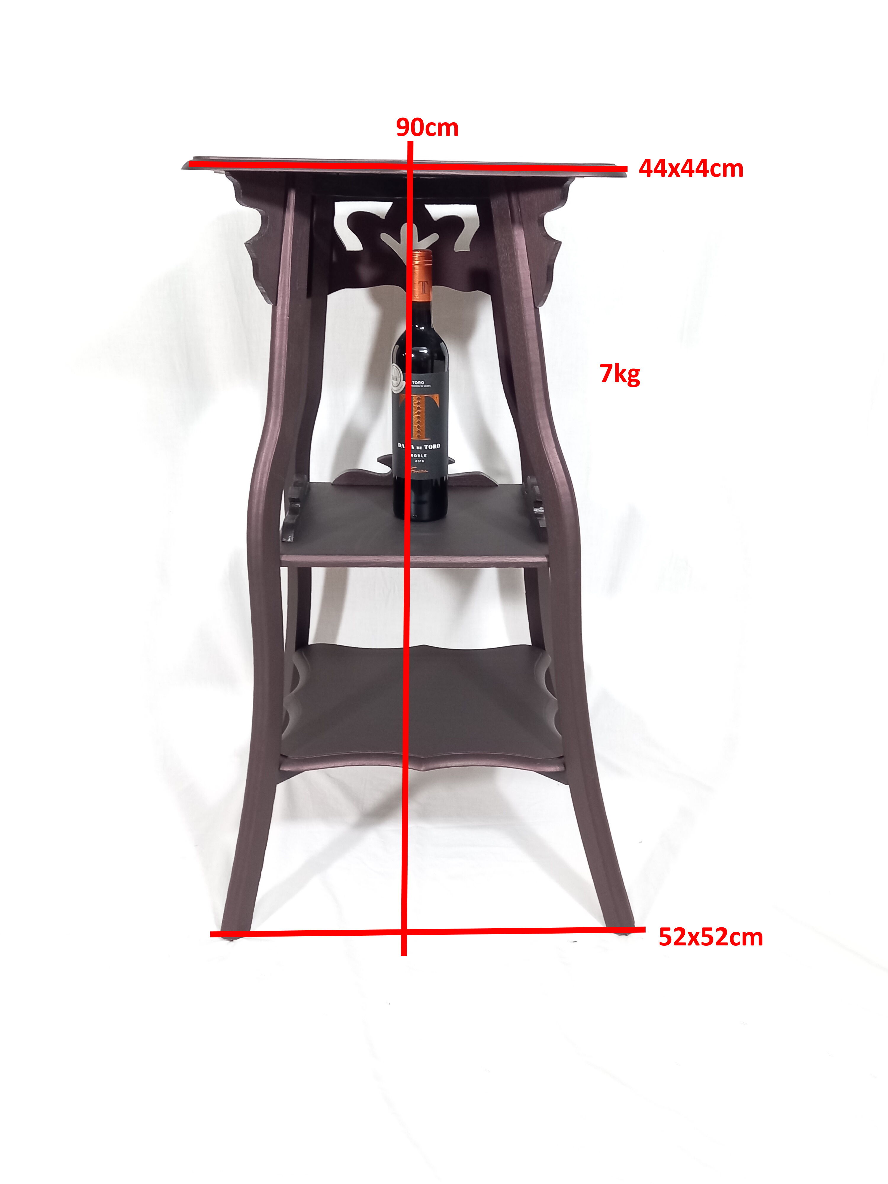 Art nouveau fifth wheel with three levels in black