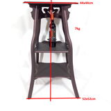 Art nouveau fifth wheel with three levels in black