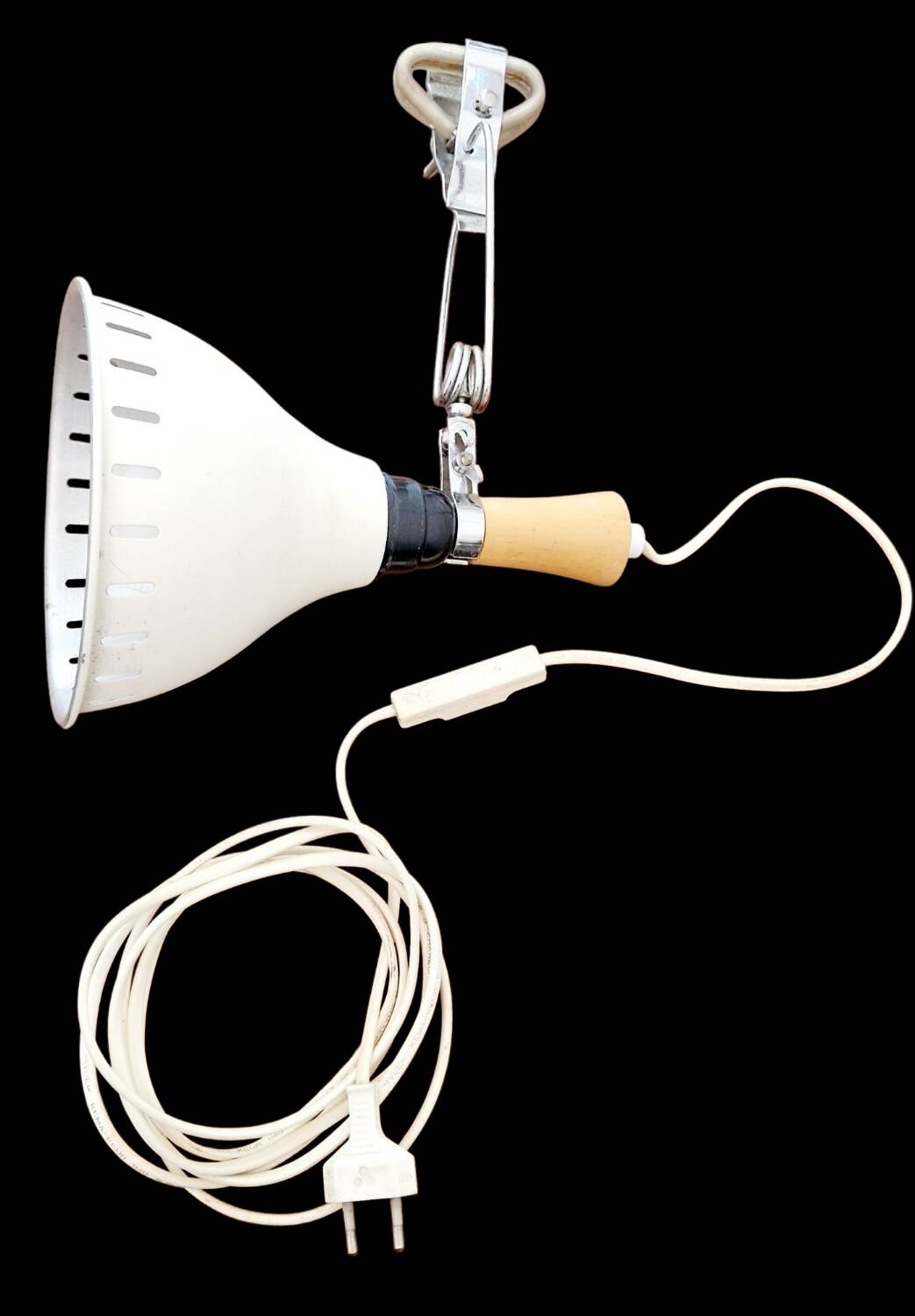 Vintage clamp lamp - Wood and metal - 70s
