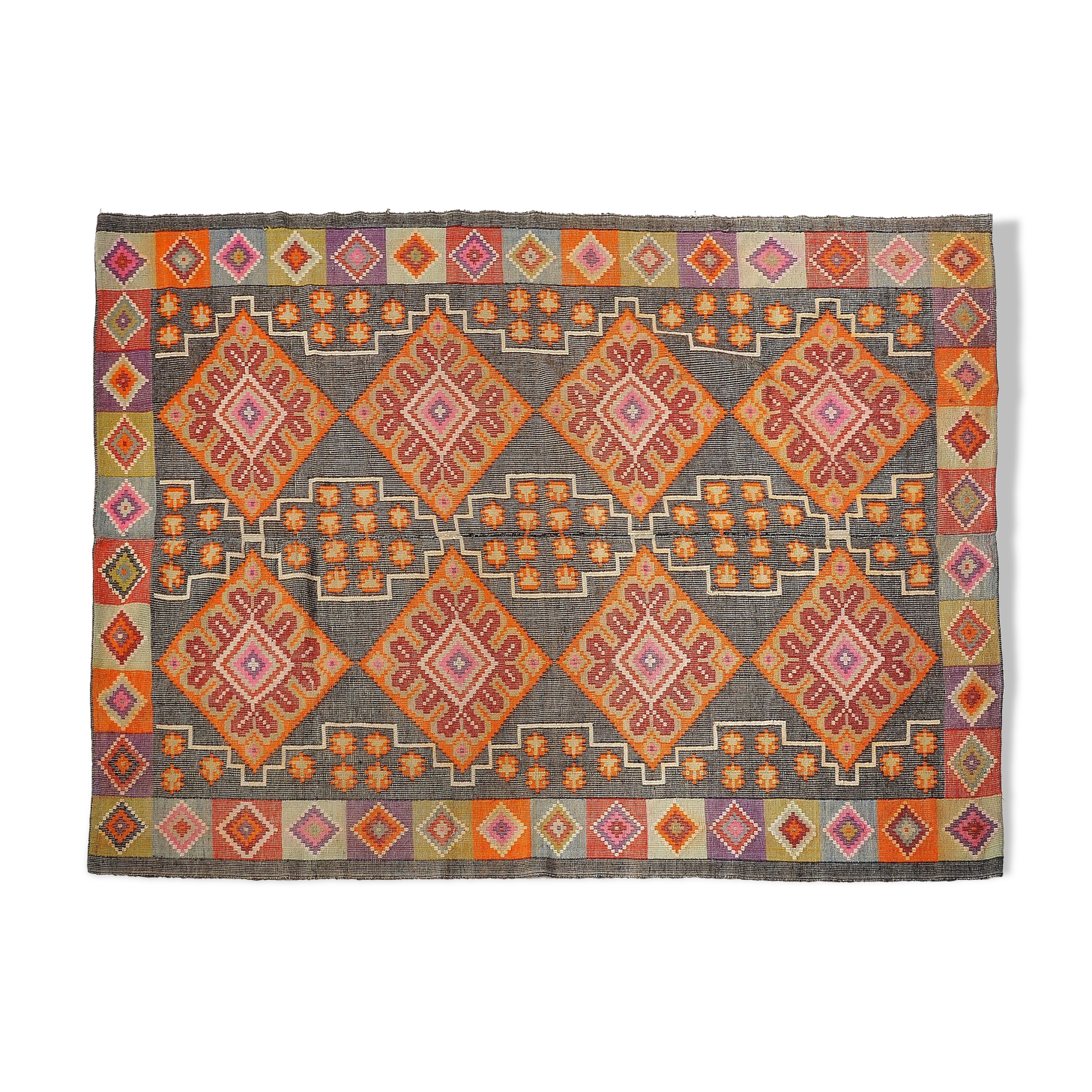 Tapis roumain en laine 200x156cm