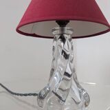 Pair of crystal bedside lamps