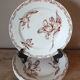 6 Dessert plates in Terre de Fer Lunéville (Tulips?)