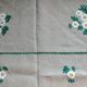 Nappe brodée main en lin