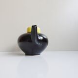 Théière noir et jaune années 1960